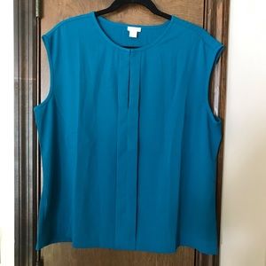 J. Crew Sleeveless Work Blouse, Plus Size